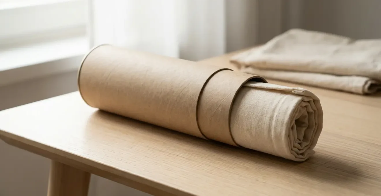 Étui en carton pour joint CBD artisanal sur surface en bois