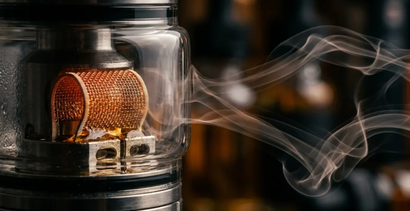 Clearomiseur haut de gamme avec vapeur parfumée et fioles d'e-liquides artisanaux