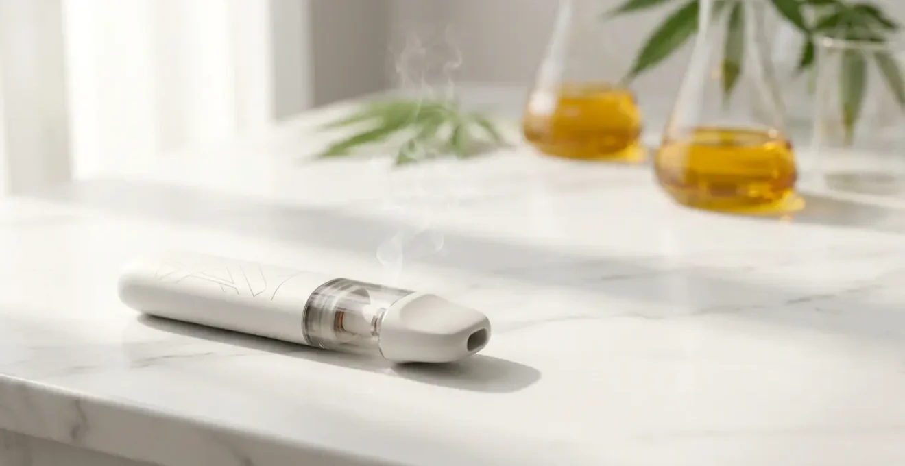 Dispositif de vapotage CBD moderne avec résistance céramique et vapeur délicate