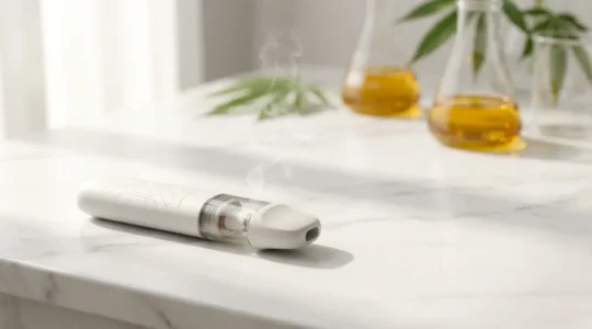 Dispositif de vapotage CBD moderne avec résistance céramique et vapeur délicate