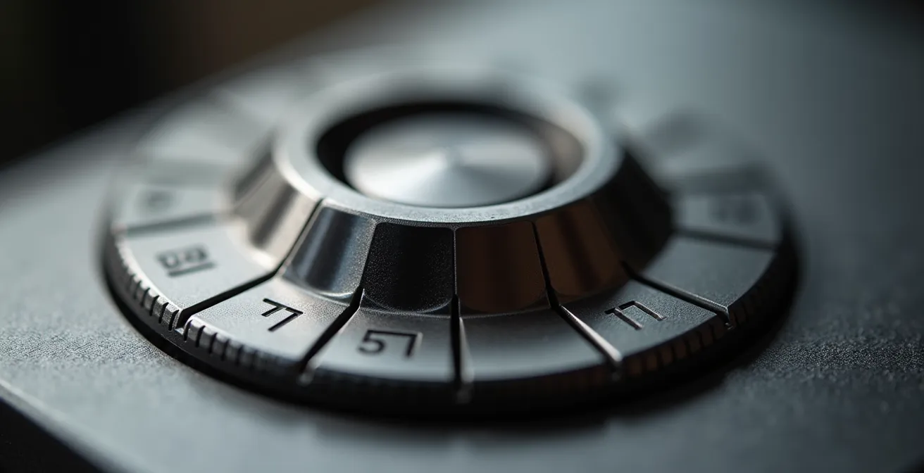 Vue macro d'une bague d'airflow de clearomiseur montrant les différentes positions de réglage