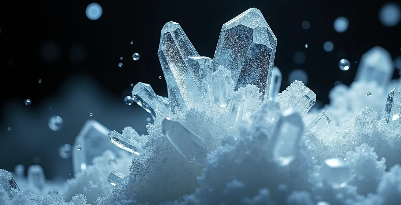 Visualisation microscopique de cristaux de sels de nicotine